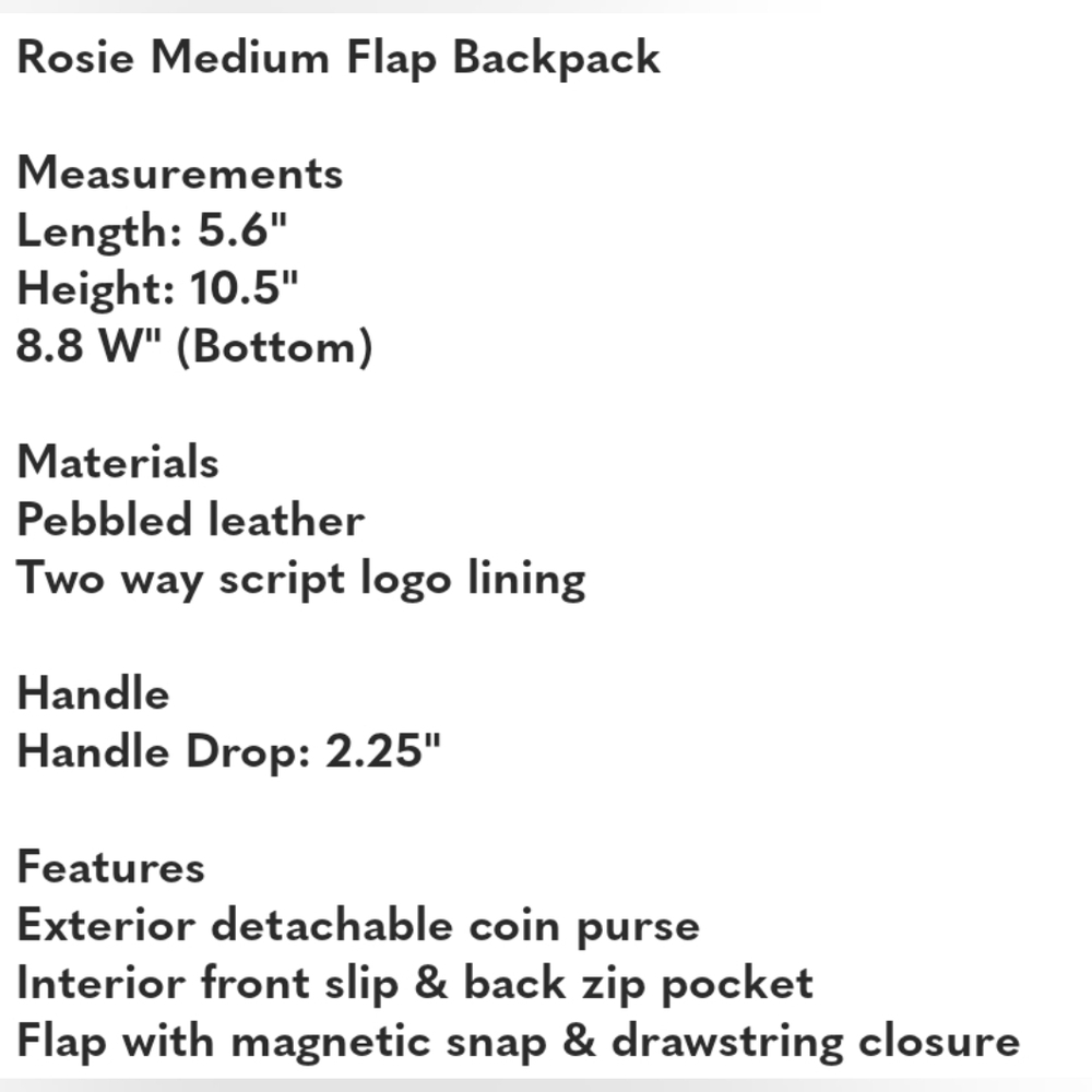 Kate Spade Rosie Medium Flap Backpack - Picture 16 of 16